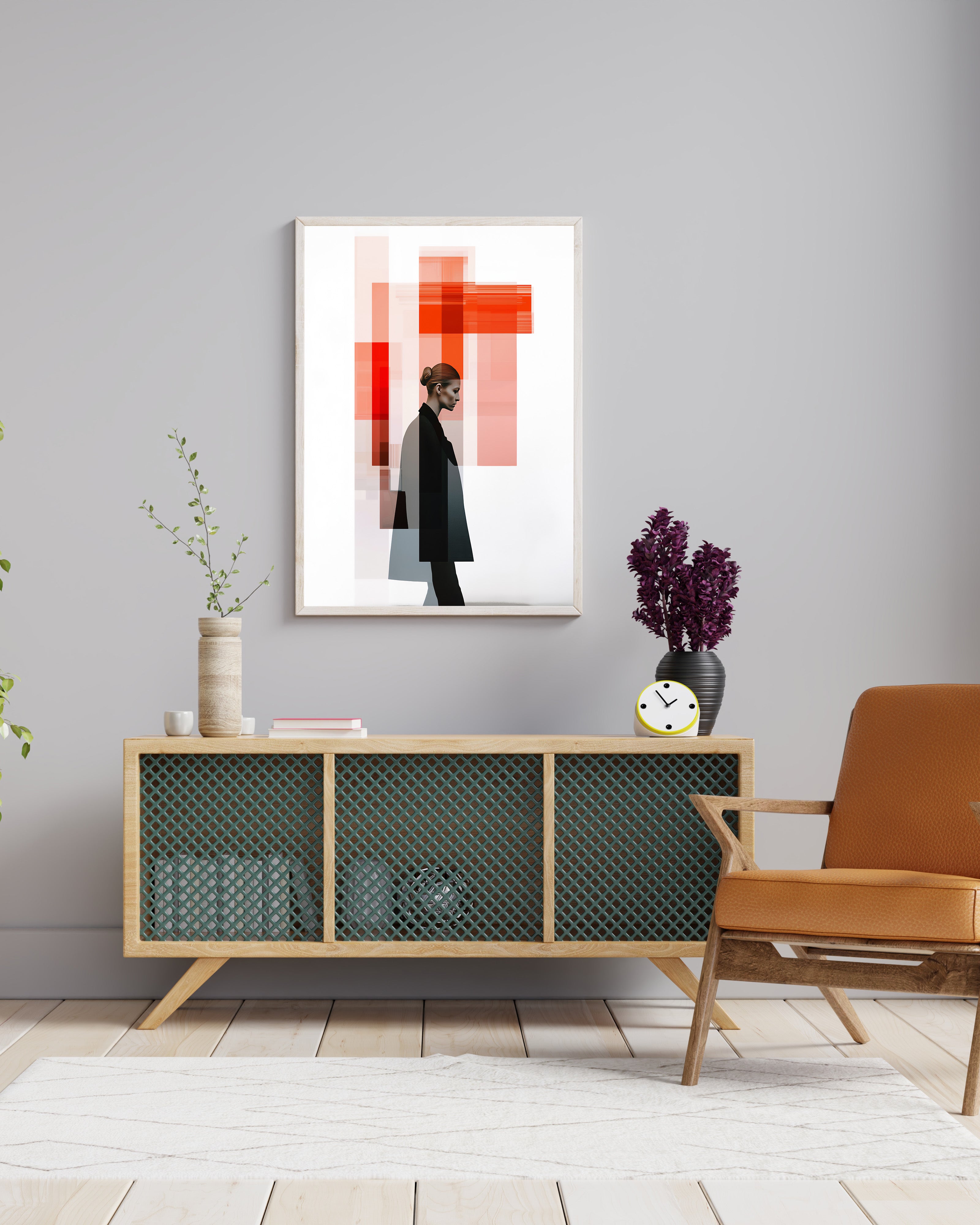 Obra de arte digital imprimible para decoración de interiores