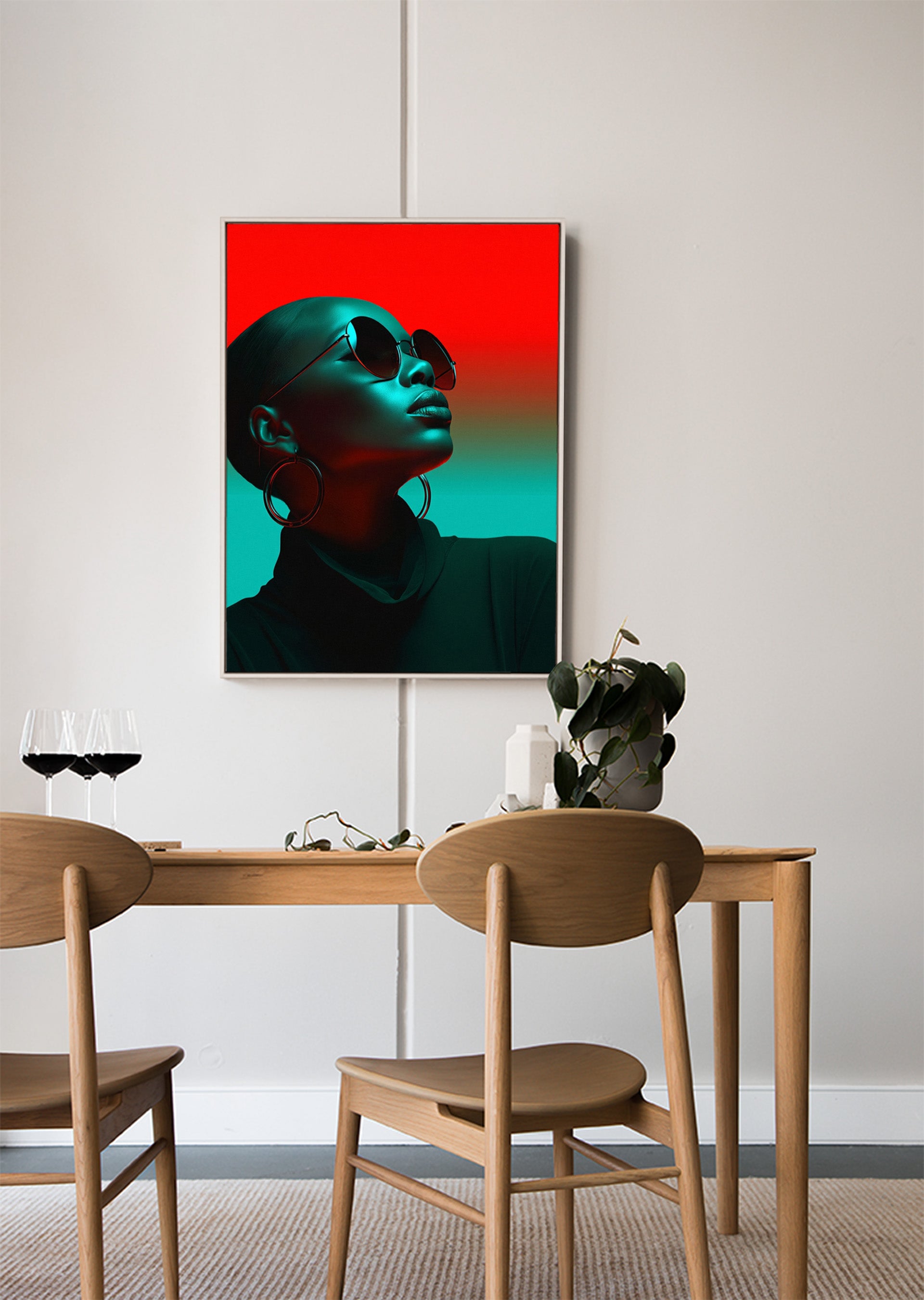 Obra de arte digital imprimible para decoración de interiores