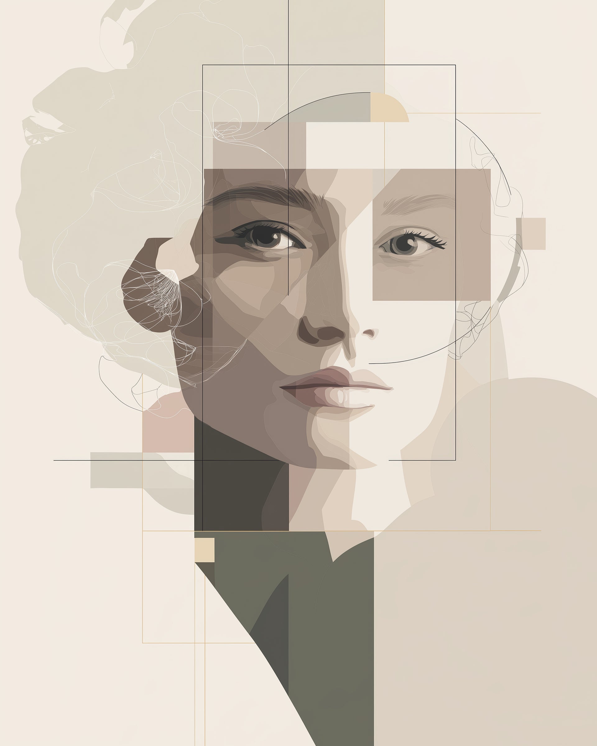 Arte digital para descargar e imprimir con diseño contemporáneo
